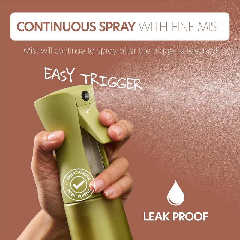 MIGHTY STRONG 10 OZ Continuous Spray Bottles - Ultra Fine Mist Sprayer | Water Spray Bottle For Hair Stuff, Mister Spray Bottle For Plants Mister | Hair Spray Bottles For Hairstyling, Cleaning, Salons - Image 3